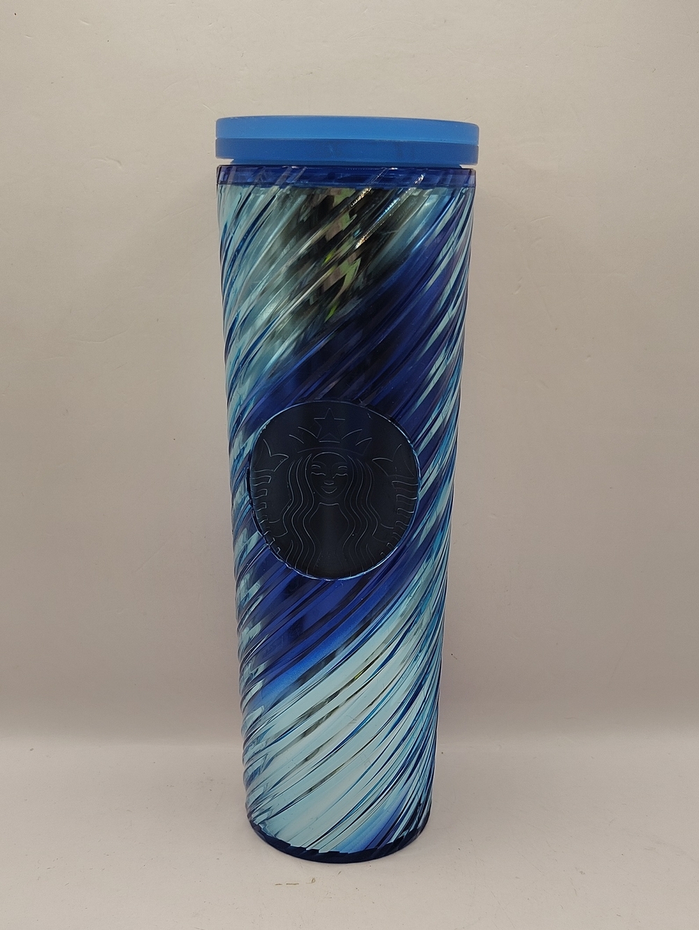 Starbucks Ribbon Swirl Tumbler Arctic Blue 16 oz | Reusable Cold Cup | LE. New.
